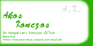 akos konczos business card